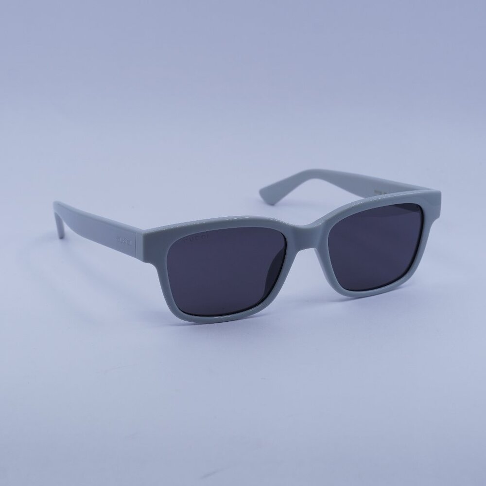 Gucci GG1716S 005 Sunglasses Shiny Grey Square Frame, Grey Lenses